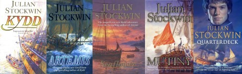 Kydd &copy;2001 J Stockwin (Coronet Books 2001), Artemis &copy;2002 J Stockwin (Coronet Books 2002), Seaflower &copy;2003 J Stockwin (Hodder & Stoughton 2003), Mutiny &copy;2003 J Stockwin (Hodder & Stoughton 2003), Quarterdeck &copy;2004 J Stockwin (Hodder & Stoughton 2004). Images courtesy of Hodder Headline.