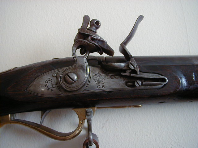 Lock of an original Baker Rifle. Image courtesy of Mike Fitzgerald