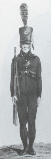 A Rifleman of the 95th Rifles (from a drill manual). Image courtesy of the RGJ Association.