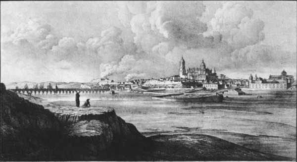 Sketch of Salamanca by Thomas Mitchell, from "Australia's Heritage"