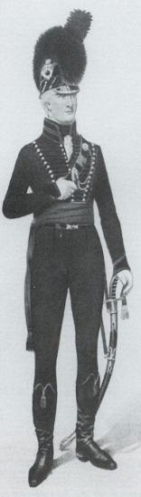 Officer of the Rifle Corps, 1800 (PW Reynolds). Image courtesy of the RGJ Association.