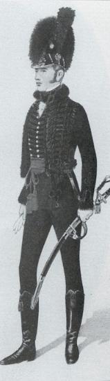 Officer of the 95th Rifles c. 1804 (PW Reynolds). Image courtesy of the RGJ Association.